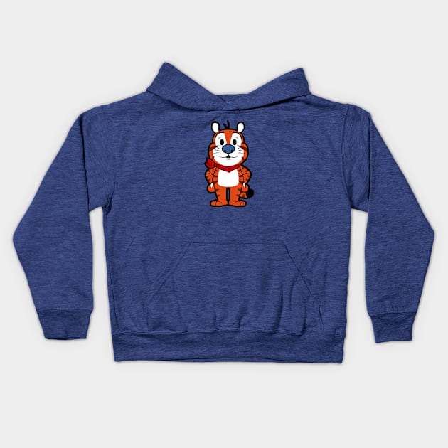 Tony the Tiger Chibi Kids Hoodie by mighty corps studio